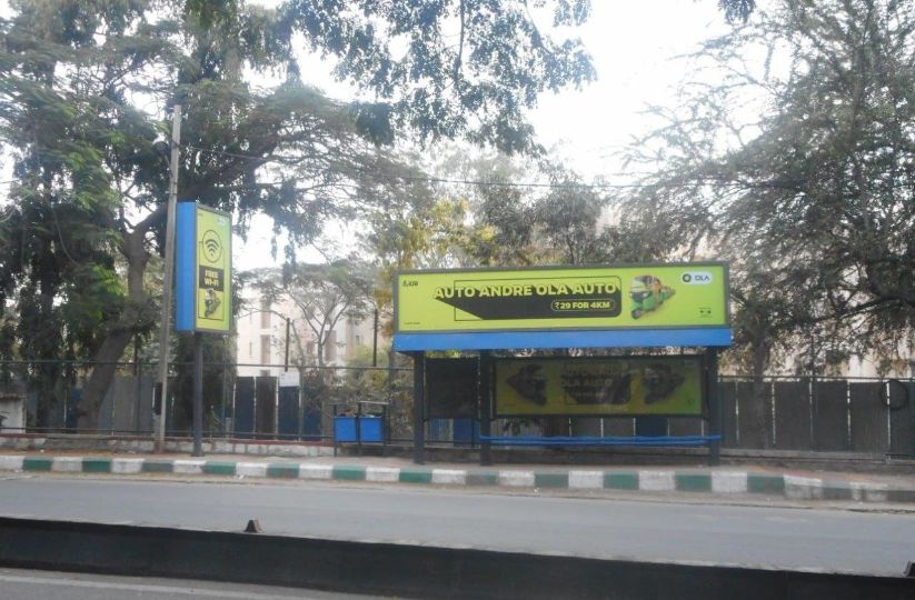 Bus Shelter agency at Sevashrama Bus Stop in Bengaluru, Best Outdoor Advertising Company Bengaluru, Karnataka 